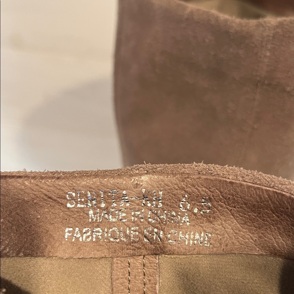 Jeffrey Campbell Senita Tall Suede Taupe Boots Anthropologie 6.5 - Picture 3 of 14